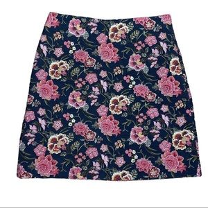 Ann Taylor LOFT Women’s Jacquard Floral Print Shift Skirt Size 00